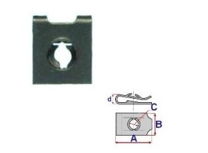 Set 25 Bucati Clema de montare cu surub Diametru gaura/surub 3 mm Latime 12 mm Lungime 15,2 mm