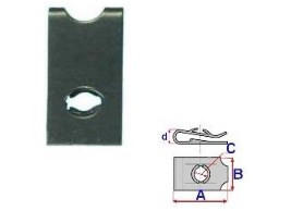 Set 25 Bucati CLIPSURI FIXARE Alfa Romeo A = 24,3mm - B = 11mm - C = 4,7mm - d = 1,9mm