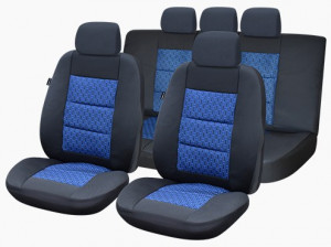 Set huse scaune Premium Lux albastru
