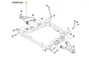 Brat suspensie inferior dreapta echipat Dacia Duster - Img 2