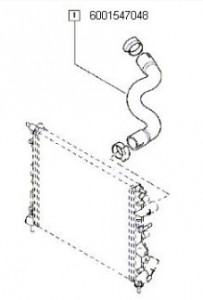 Conducta intrare radiator Dacia Logan/ Dacia Sandero