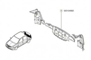 Fusta spate (jupa spate) Dacia Logan