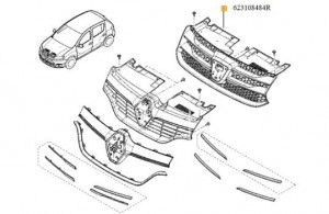 Grila calandru Dacia Logan II/ Dacia Logan MCV II/ Dacia Sandero II - Img 2