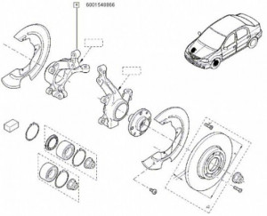 Portfuzeta dreapta fara ABS Dacia Logan/ Dacia Sandero