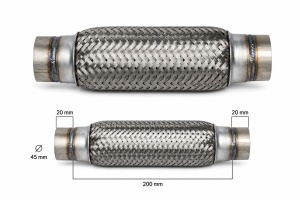 RACORD FLEXIBIL INNER & OUTER BRAID (B) 45x200 MM
