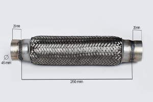 RACORD FLEXIBIL INNER & OUTER BRAID (B) 45x250 MM