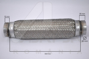RACORD FLEXIBIL INNER & OUTER BRAID (B) 60X300 MM