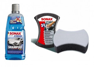 Sampon spalare si uscare 2in1, 1000ml sonax plus burete - Img 1