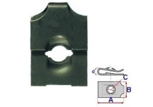 Set 10 Bucati Clema de montare cu surub Diametru gaura/surub 4,5 mm Latime 16 mm Lungime 26 mm