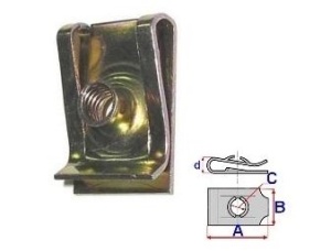 Set 10 Bucati Clema de montare cu surub M5 Diametru gaura/surub 5 mm Latime 15,4 mm Lungime 23,7 mm