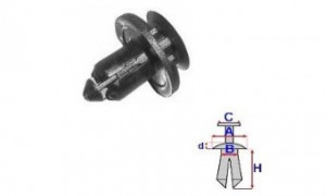 Set 10 Bucati CLIPSURI FIXARE TOYOTA / MAZDA / HYUNDAI a - 18 b - 7.9 c - 14 d - 2.4 h - 14.5