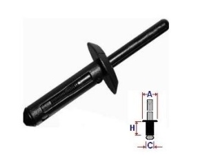 Set 10 Bucati NIT montare Plastic Diametru gaurii 6 mm Latime guler 16,7 mm