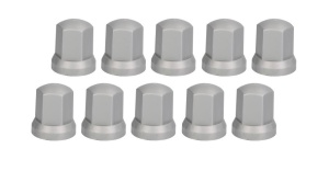 Set 10 Capace Plastic Prezoane Roată 33 mm Gri, Înălțime 54,5 mm pentru Camion, Remorcă și Semiremorcă