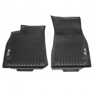 Set 2 covorase auto cauciuc fata negru originale AUDI A8 2018-2023