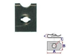 Set 25 Bucati CLIPSURI FIXARE Alfa Romeo A = 15,1mm - B = 12,1mm - C = 4,6mm - d = 1,8mm