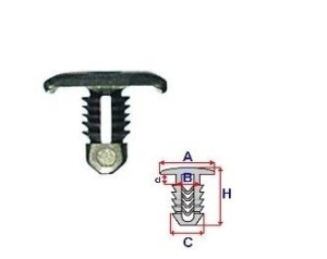 Set 25 Bucati CLIPSURI FIXARE VW / AUDI / SKODA / SEAT a - 12.7 b - 4 c - 4.9 h - 10.6