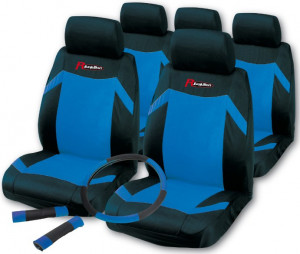 Set huse scaune Indy Negru/Albastru