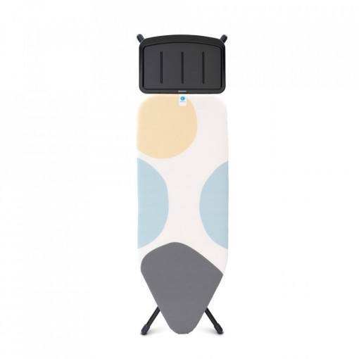 Masa de calcat Brabantia C 124x45cm cu suport pentru generator de abur, PerfectFlow Spring Bubbles 1003379
