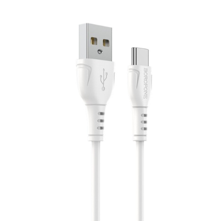 CABLU DATE BOROFONE BX 51 USB TIP A LA TYPE-C 3A 1 METRU ALB - Img 2