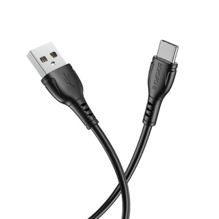 CABLU DATE BOROFONE BX 51 USB TIP A LA TYPE-C 3A 1 METRU NEGRU - Img 2
