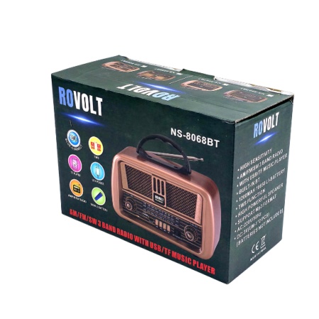 RADIO PORTABIL RETRO NS - 8068 BT, ACUMULATOR,USB, BLUETOOTH, AUX, USB - Img 4