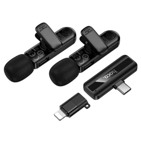 SET 2 MICROFOANE HOCO TIP LAVALIERA L 20 A TIP C SI ADAPTOR IPH - Img 3