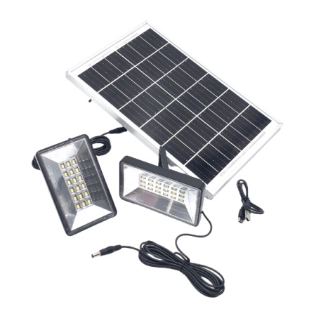 KIT 2 PROIECTOARE 10W CU PANOU SOLAR 8833 LS INCARCARE TELEFON - Img 2