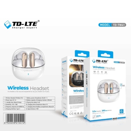 CASTI BLUETHOOT TD LTE TW 41 Noise Cancelling BT 5.3 200mAh