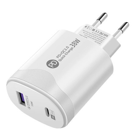 INCARCATOR 220V USB-A / TYPE C + CABLU SAM. LDO-BY220 - Img 2