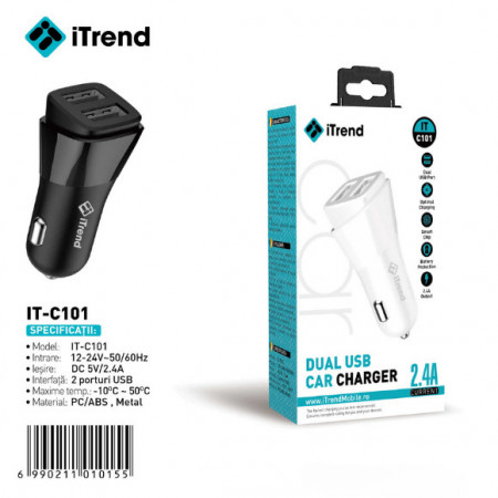 INCARCATOR AUTO ITREND C101 2 USB 2.4 A - Img 2