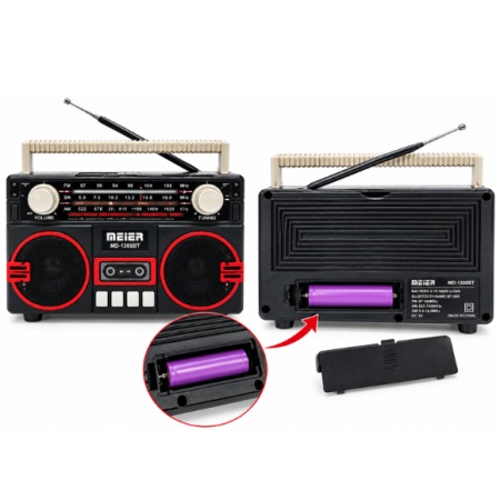 RADIO MD-1305BT STEREO USB SD ACUMULATOR TIP C - Img 2