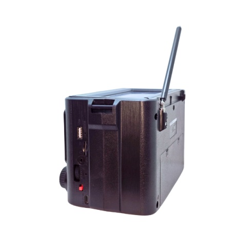 RADIO PORTABIL FP 606S BLUETHOOT ACUM SOLAR OGLINDA LED TIP C JACK USB MICROSD - Img 4