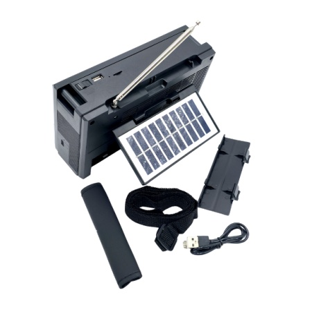 RADIO PORTABIL RETRO NS - 9951 BTS, ACUMULATOR,USB, BLUETOOTH, AUX, USB SOLAR - Img 4