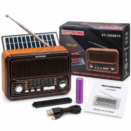 RADIO ROTOSONIC XT 7060 BTS SOLAR USB TIP C BLUETOOTH MICROSD - Img 3