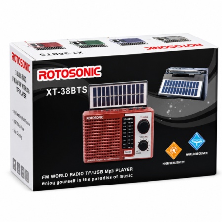 RADIO PORTABIL CU MP3 ROTOSONIC XT 38BTS BLUETOOTH USB MICROSD SOLAR 18650 - Img 5