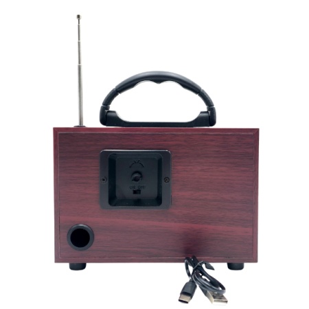 RADIO PORTABIL RETRO NS - 8890 BT, ACUMULATOR,USB, BLUETOOTH, AUX, USB - Img 3