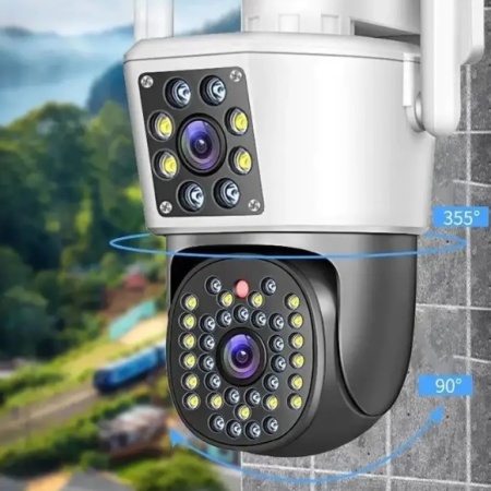CAMERA SUPRAVEGHERE DUBLA JORTAN 8293 355 GRADE WI-FI 6MP DIFUZOR INFRAROSU - Img 3