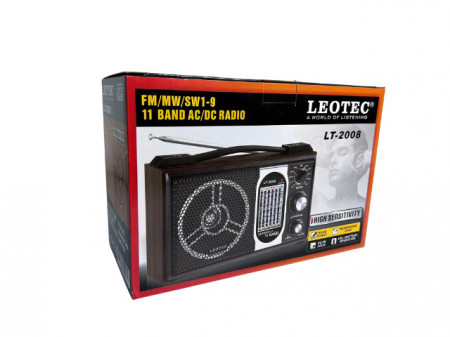 RADIO PORTABIL LEOTEC 2008 12 BENZI FM MW SW 1-9 - Img 4
