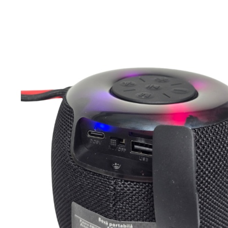 BOXA PORTABILA CU BLUETOOTH AC601 LUMINI RGB 5W TIP C - Img 3