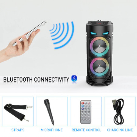 BOXA PORTABILA, ZQS 4239 MICROFON, FM, BLUETHOOT SD, USB - Img 3