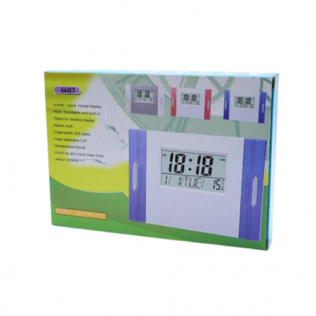 CEAS DE PERETE MASA ELECTRONIC ALARMA CALENDAR TERMOMETRU KD 6603 - Img 2