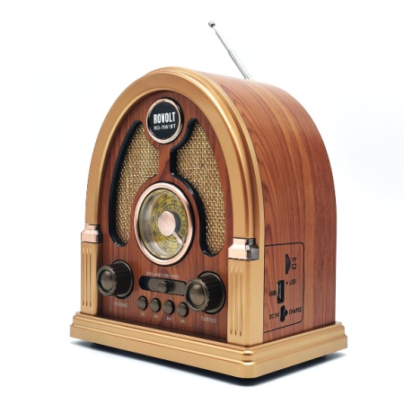 RADIO PORTABIL RETRO RO - 7061BT, ACUMULATOR,USB, BLUETOOTH, AUX, USB - Img 3