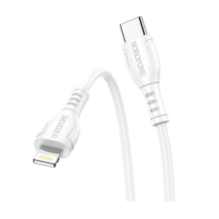CABLU DATE BOROFONE BX 51 USB TIP A LA IPH 3A 1 METRU ALB - Img 2