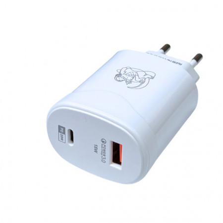 INCARCATOR RETEA CA 07A USB + TIP C 20W QC3.0 - Img 2