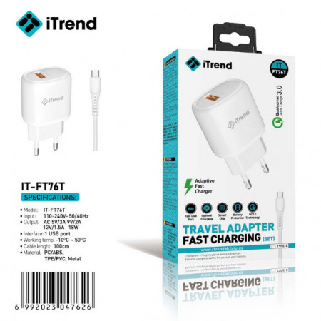 INCARCATOR TELEFON ITREND FT 76 TIP C QC 3.0