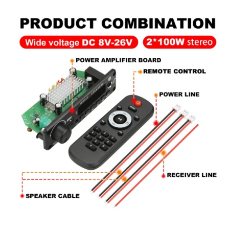 MODUL CU AMPLIFICATOR 2X25W mp3 decoder board - Img 2