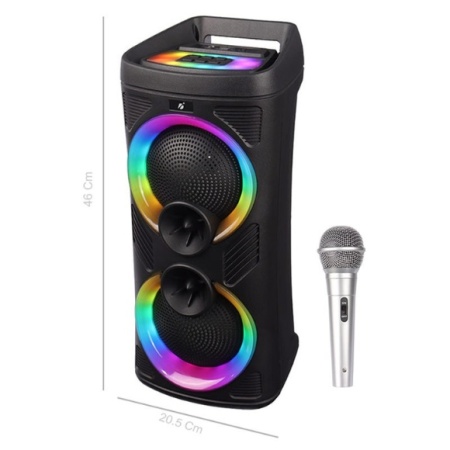 BOXA PORTABILA KTS 1860 BLUETHOOT FM MICROFON MICROSD JOC LUMINI - Img 2