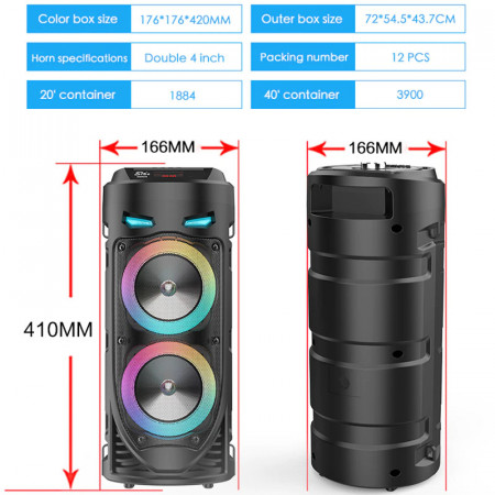 BOXA PORTABILA, ZQS 4239 MICROFON, FM, BLUETHOOT SD, USB - Img 4