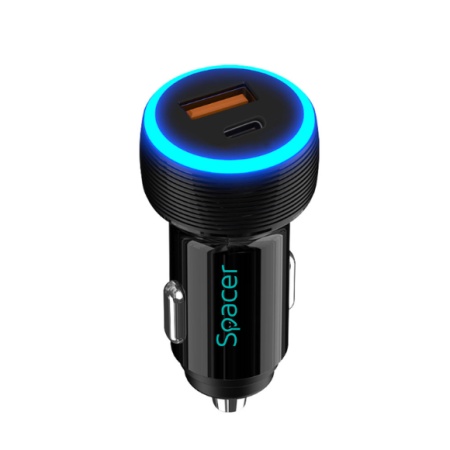 INCARCATOR AUTO SPACER Quick Charge 17W 3.1A max DUOQ 01 LED