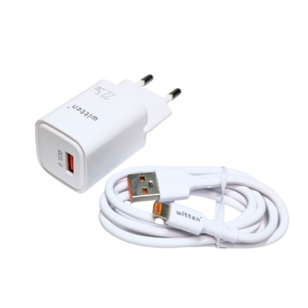 INCARCATOR TELEFON WITTEN W133 FAST 22.5W + CABLU IPH 1M - Img 3